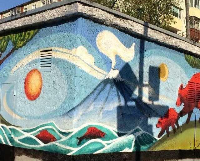 В Петропавловске в рамках проекта «Стрит-Арт» разрисовали трансформаторную будку