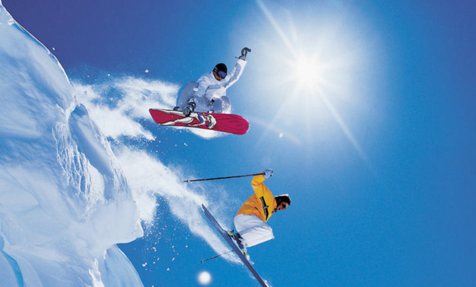 Застрахованные горнолыжники и сноубордисты